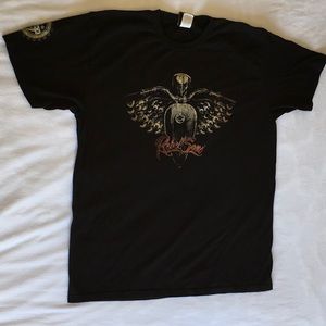Harley Davidson “kid rock rebel soul” shirt.